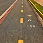Foto da pista de ciclismo e caminhada do Mellucci, em Itápolis no estado de São Paulo.