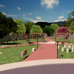 Projeção da área de lazer do empreendimento Luiza Graçano na cidade de Barroso em Minas Gerais.